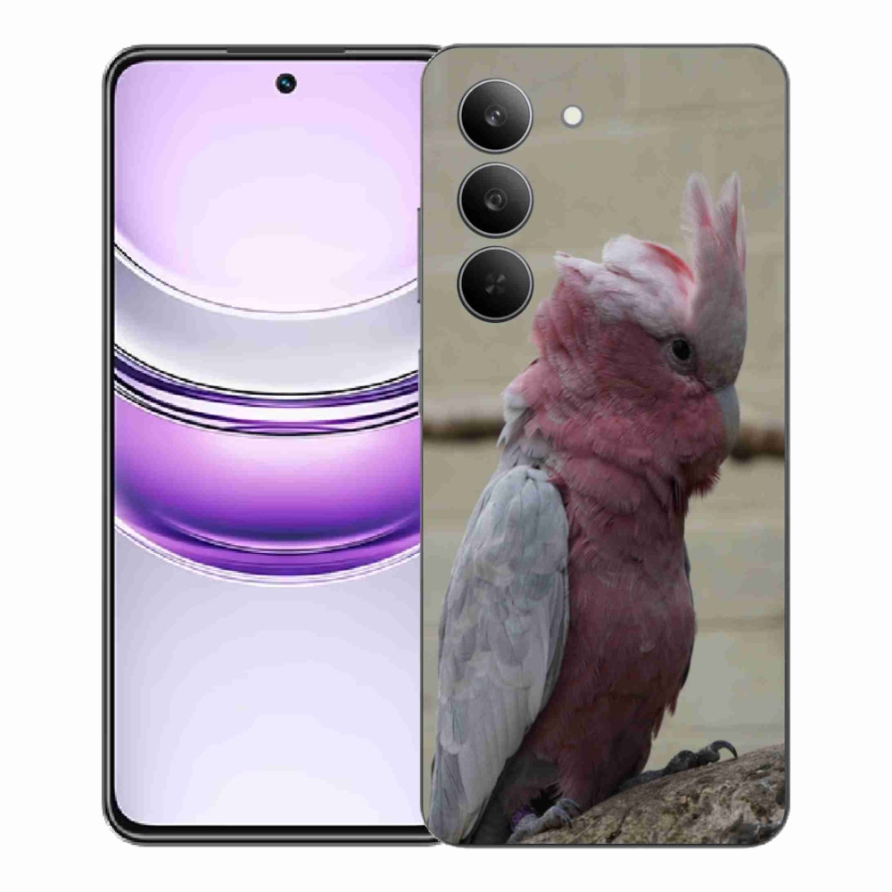 Gélový kryt mmCase na Realme 14x 5G - papagáj kakadu ružový
