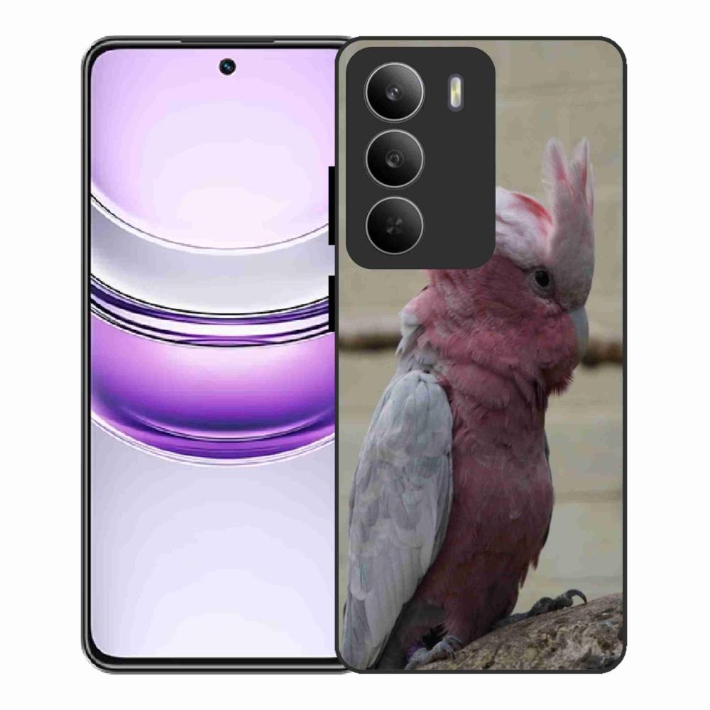 Gélový kryt mmCase na Realme 14x 5G - papagáj kakadu ružový