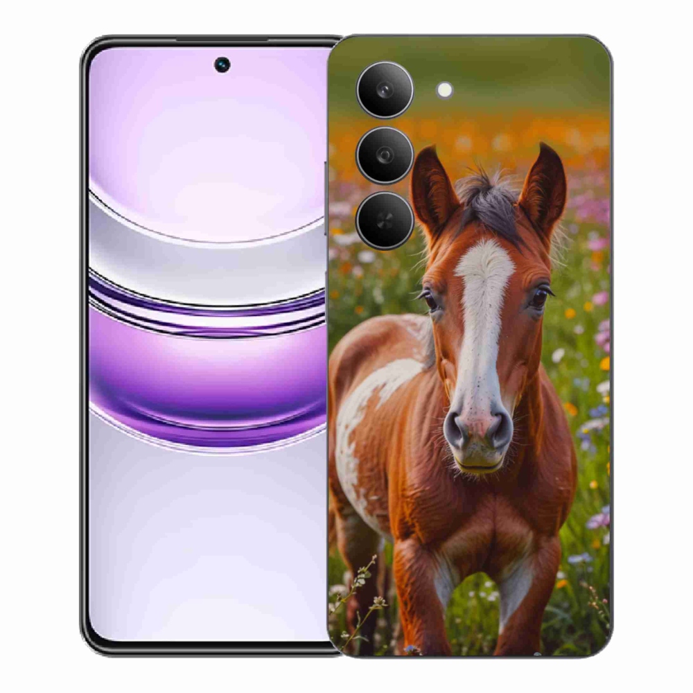 Gélový kryt mmCase na Realme 14x 5G - roztomilé žriebä