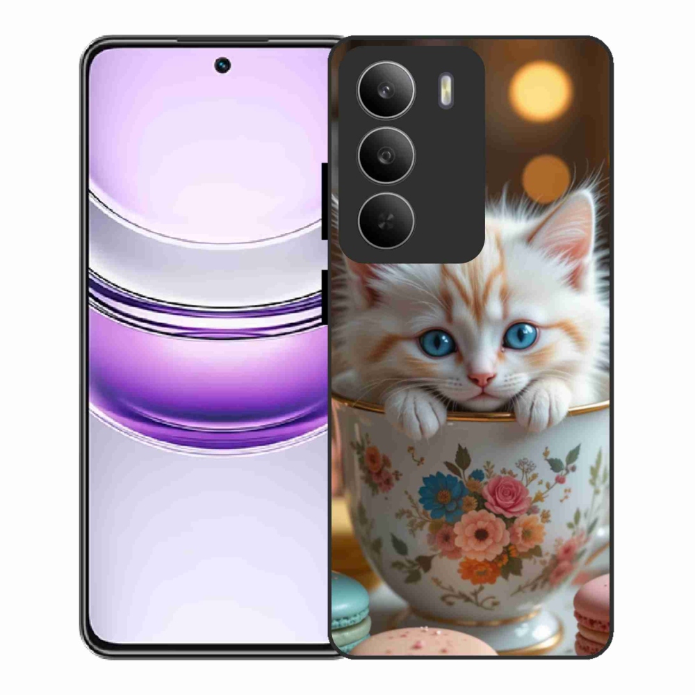 Gélový kryt mmCase na Realme 14x 5G - roztomilé mačiatko 6