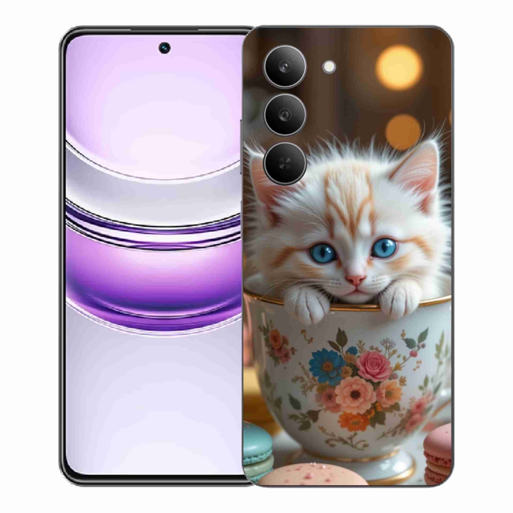 Gélový kryt mmCase na Realme 14x 5G - roztomilé mačiatko 6