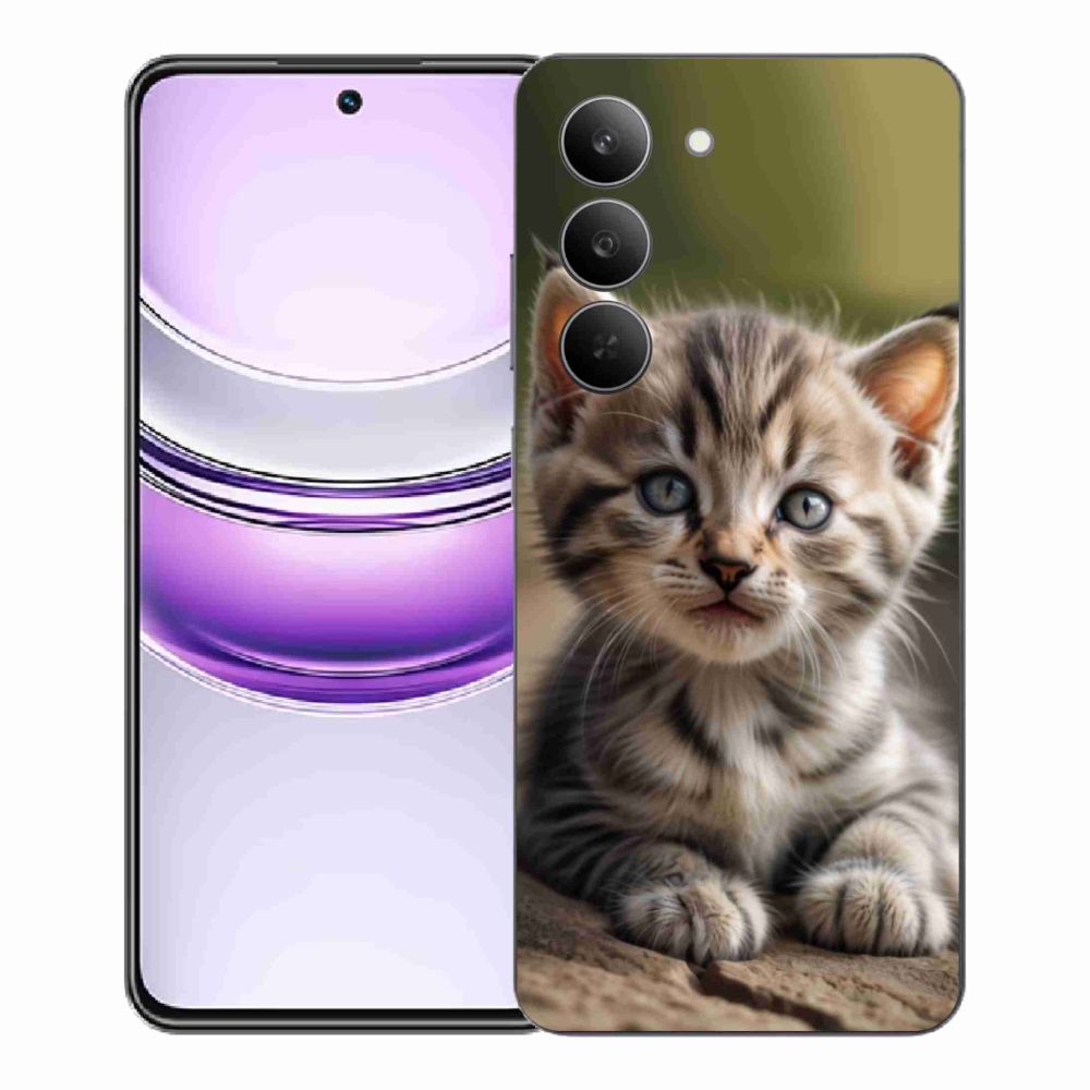 Gélový kryt mmCase na Realme 14x 5G - roztomilé mačiatko 9
