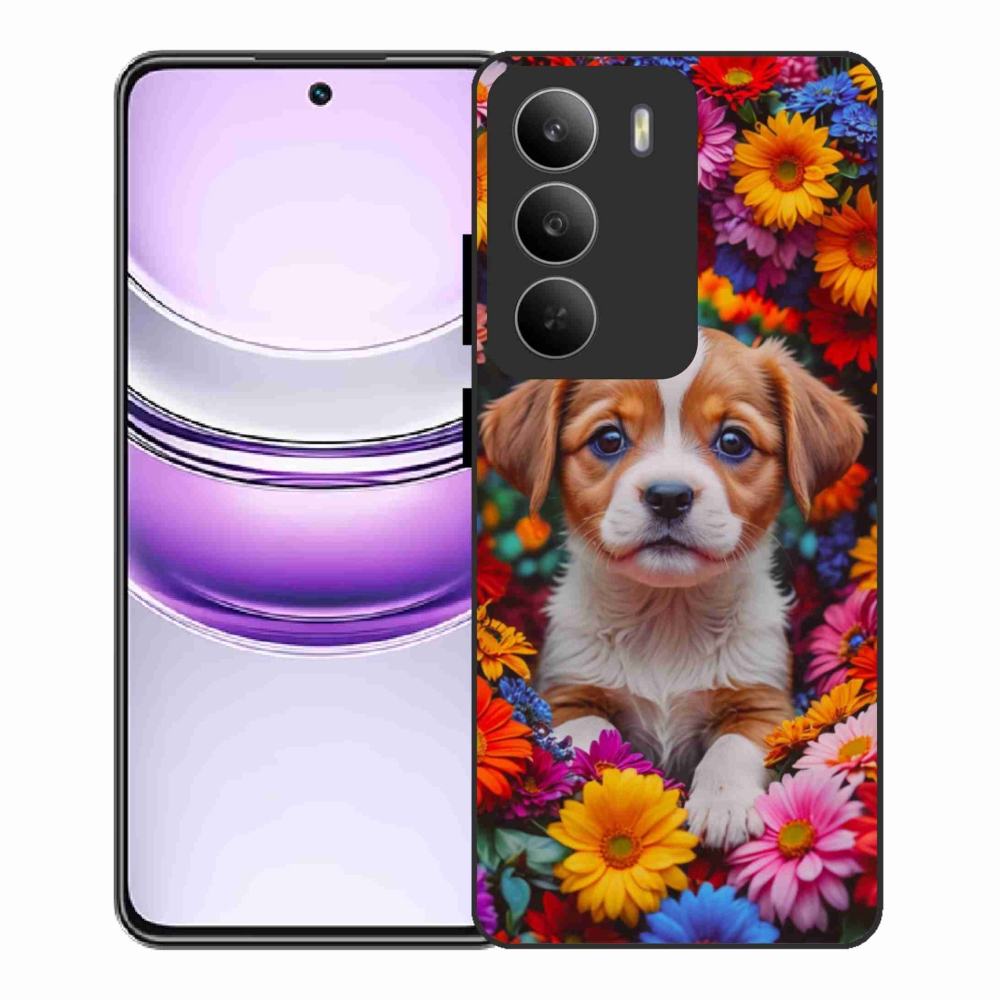 Gélový kryt mmCase na Realme 14x 5G - roztomilé šteňa