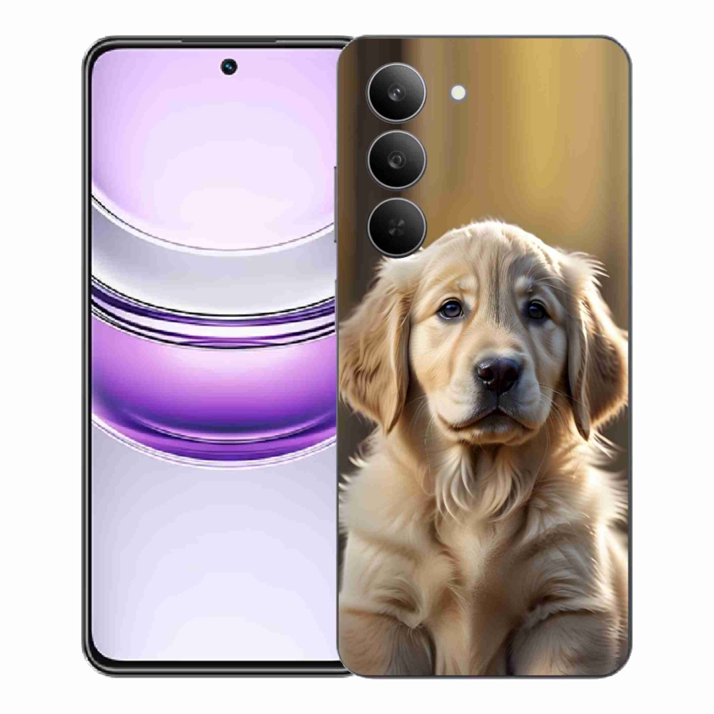 Gélový kryt mmCase na Realme 14x 5G - roztomilý zlatý retriever