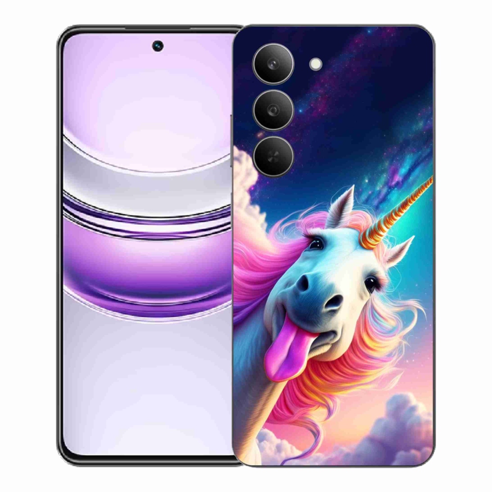 Gélový kryt mmCase na Realme 14x 5G - šialený jednorožec