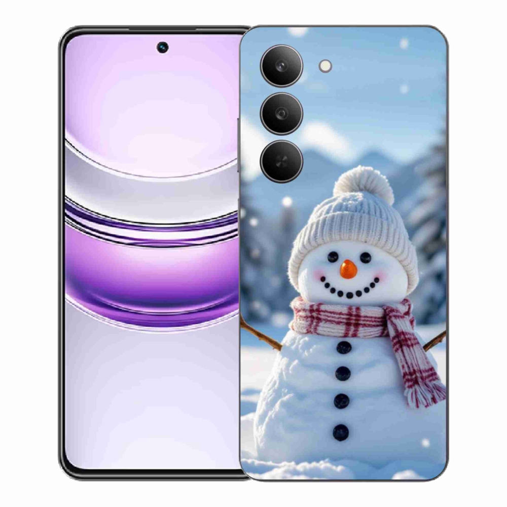 Gélový kryt mmCase na Realme 14x 5G - snehuliak 3