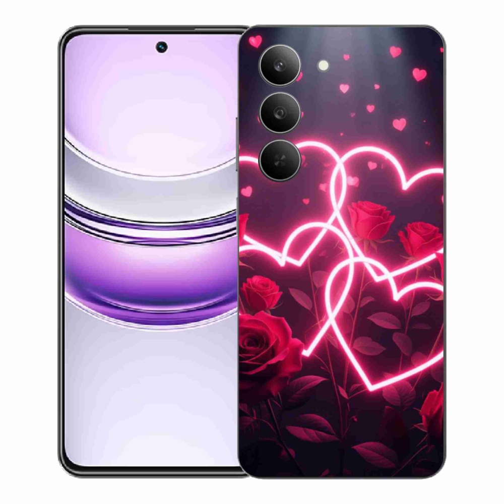 Gélový kryt mmCase na Realme 14x 5G - srdce lásky