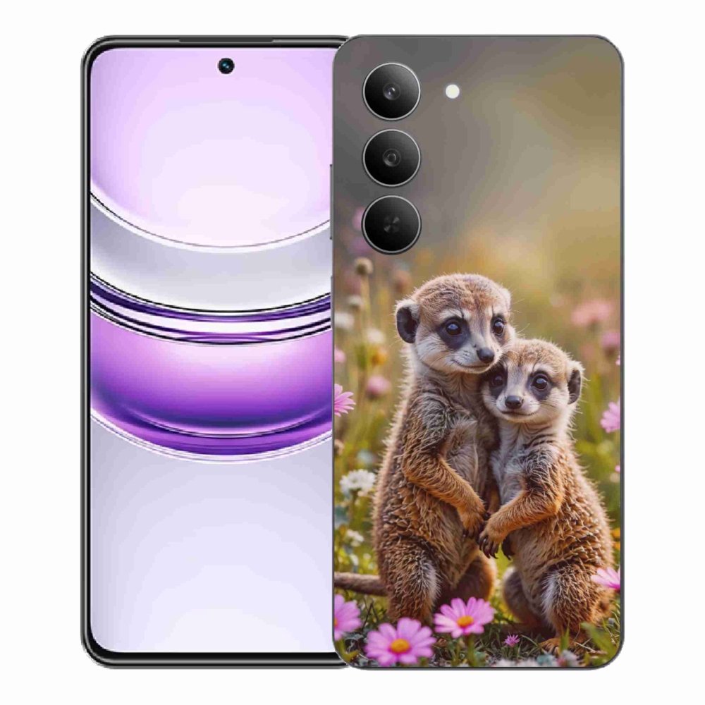 Gélový kryt mmCase na Realme 14x 5G - surikatí duo