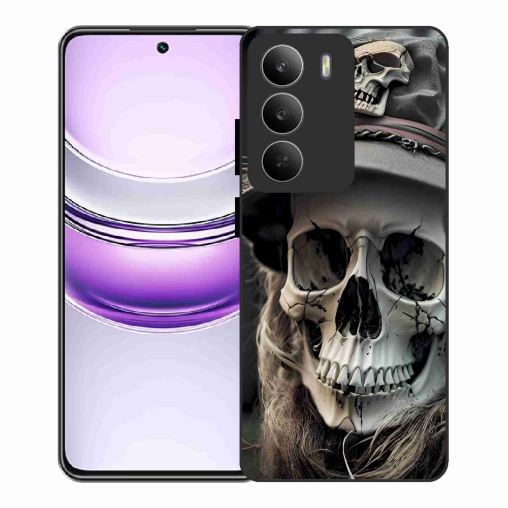 Gélový kryt mmCase na Realme 14x 5G - temná lebka