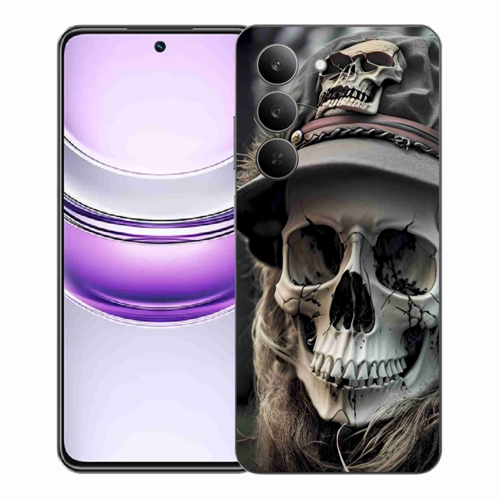 Gélový kryt mmCase na Realme 14x 5G - temná lebka