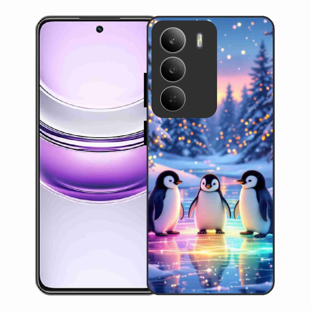 Gélový kryt mmCase na Realme 14x 5G - tučniaky