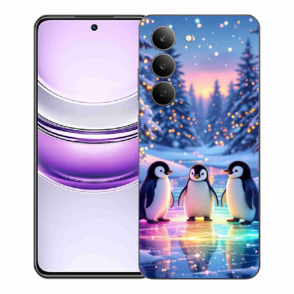 Gélový kryt mmCase na Realme 14x 5G - tučniaky