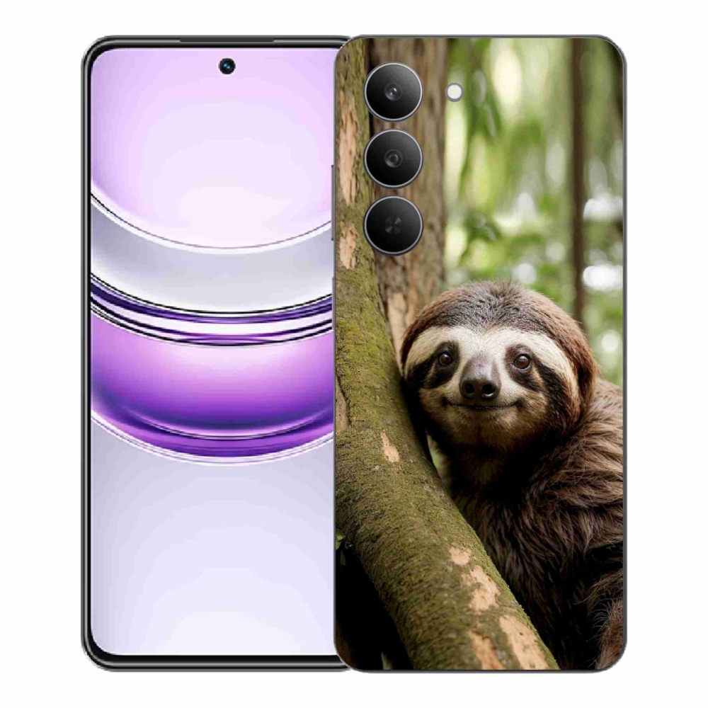 Gélový kryt mmCase na Realme 14x 5G - usmievavý leňochod