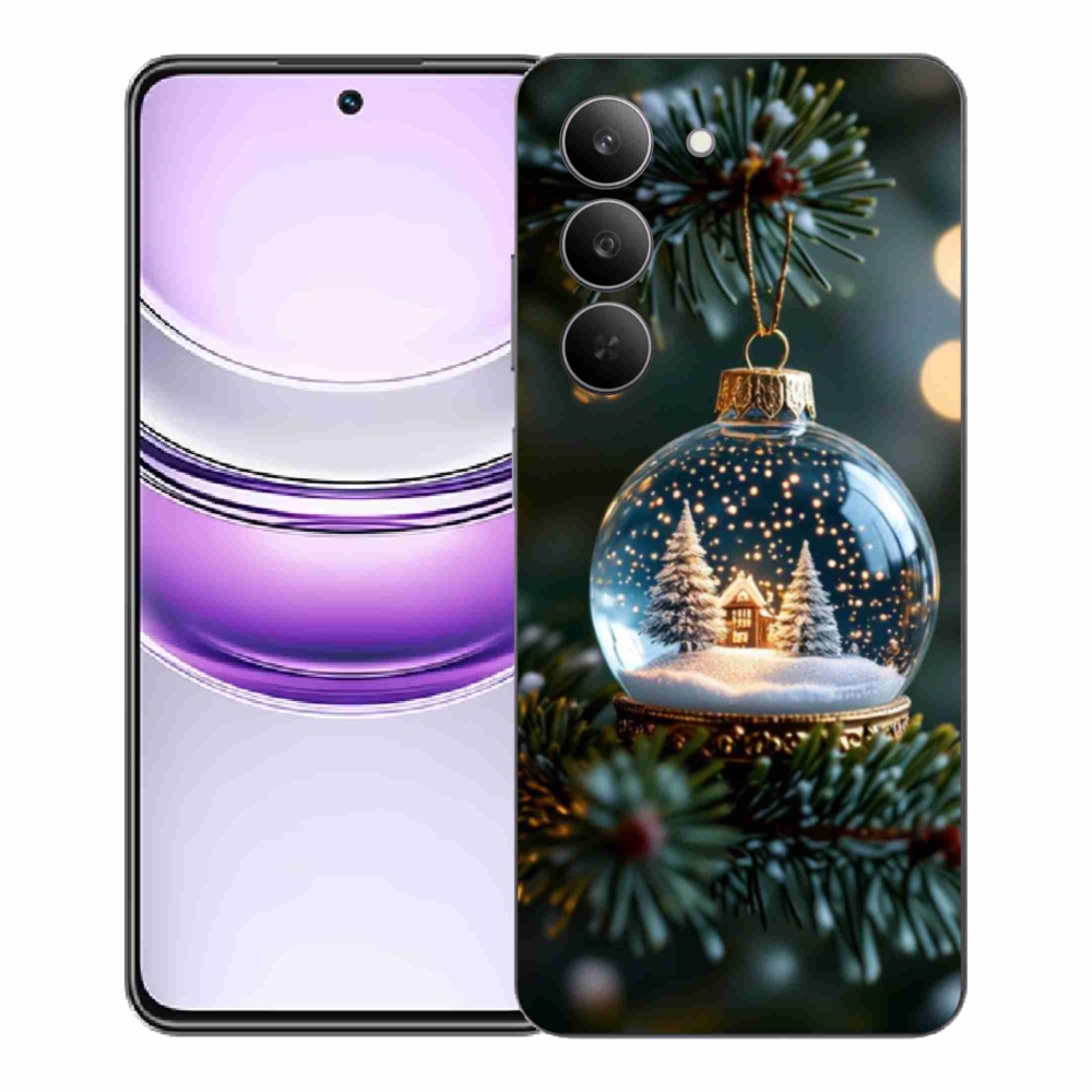 Gélový kryt mmCase na Realme 14x 5G - vianočné gule 2