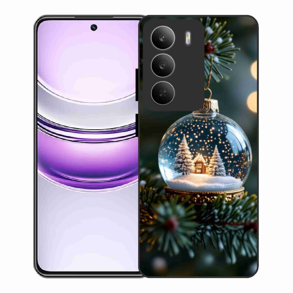 Gélový kryt mmCase na Realme 14x 5G - vianočné gule 2