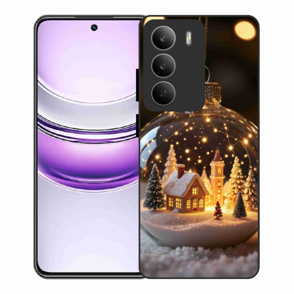 Gélový kryt mmCase na Realme 14x 5G - vianočné gule 3