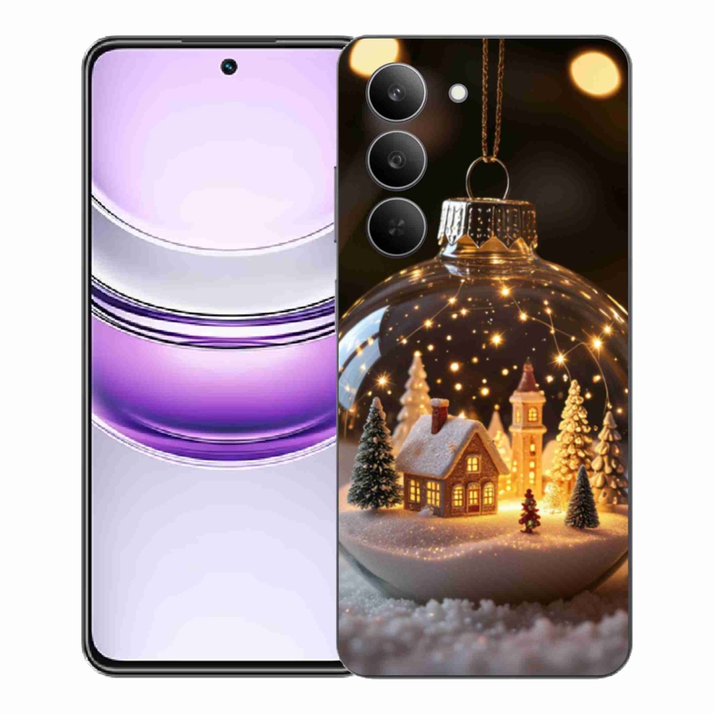 Gélový kryt mmCase na Realme 14x 5G - vianočné gule 3