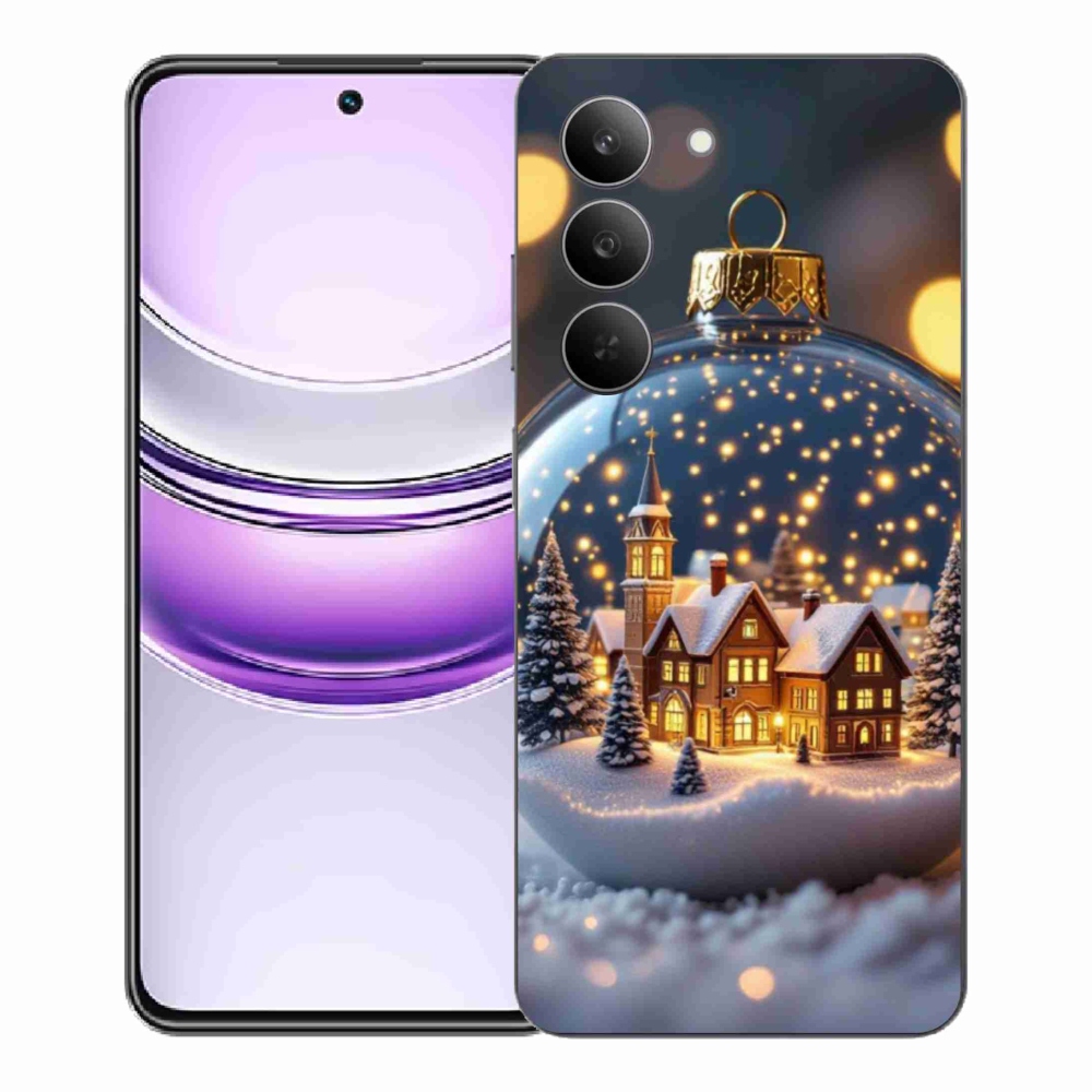 Gélový kryt mmCase na Realme 14x 5G - vianočné gule 4