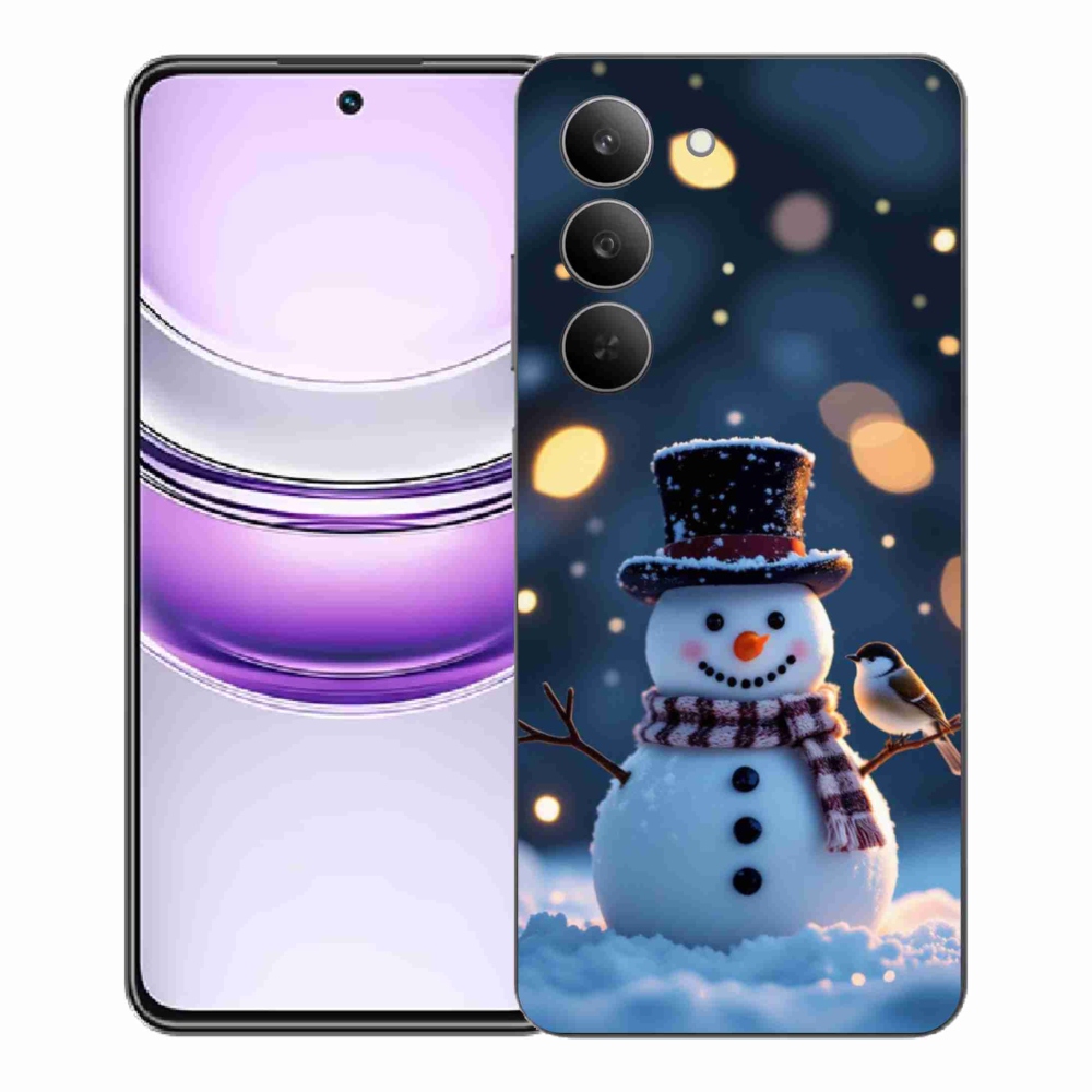 Gélový kryt mmCase na Realme 14x 5G - vianočný snehuliak