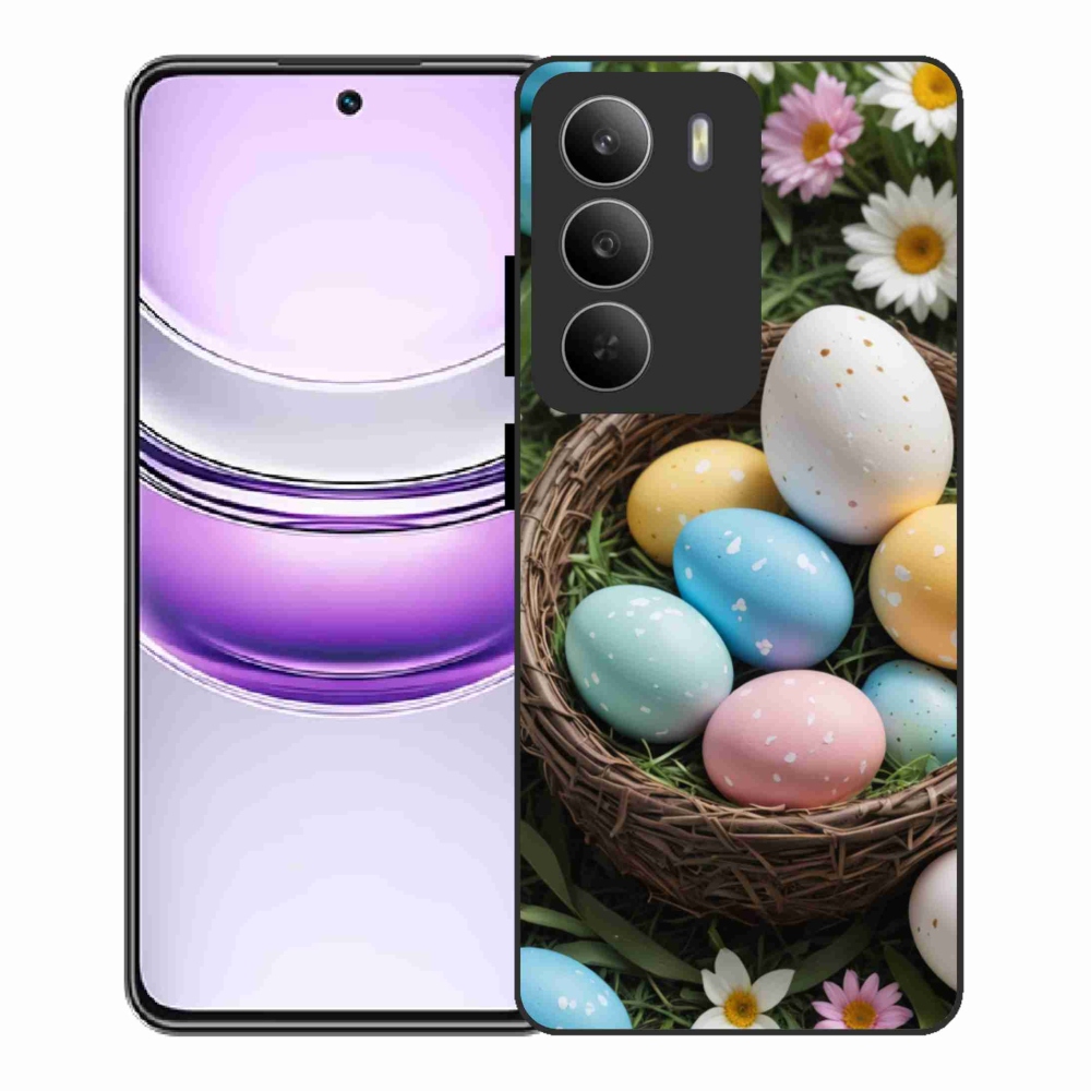 Gélový kryt mmCase na Realme 14x 5G - veľkonočné vajíčka 2