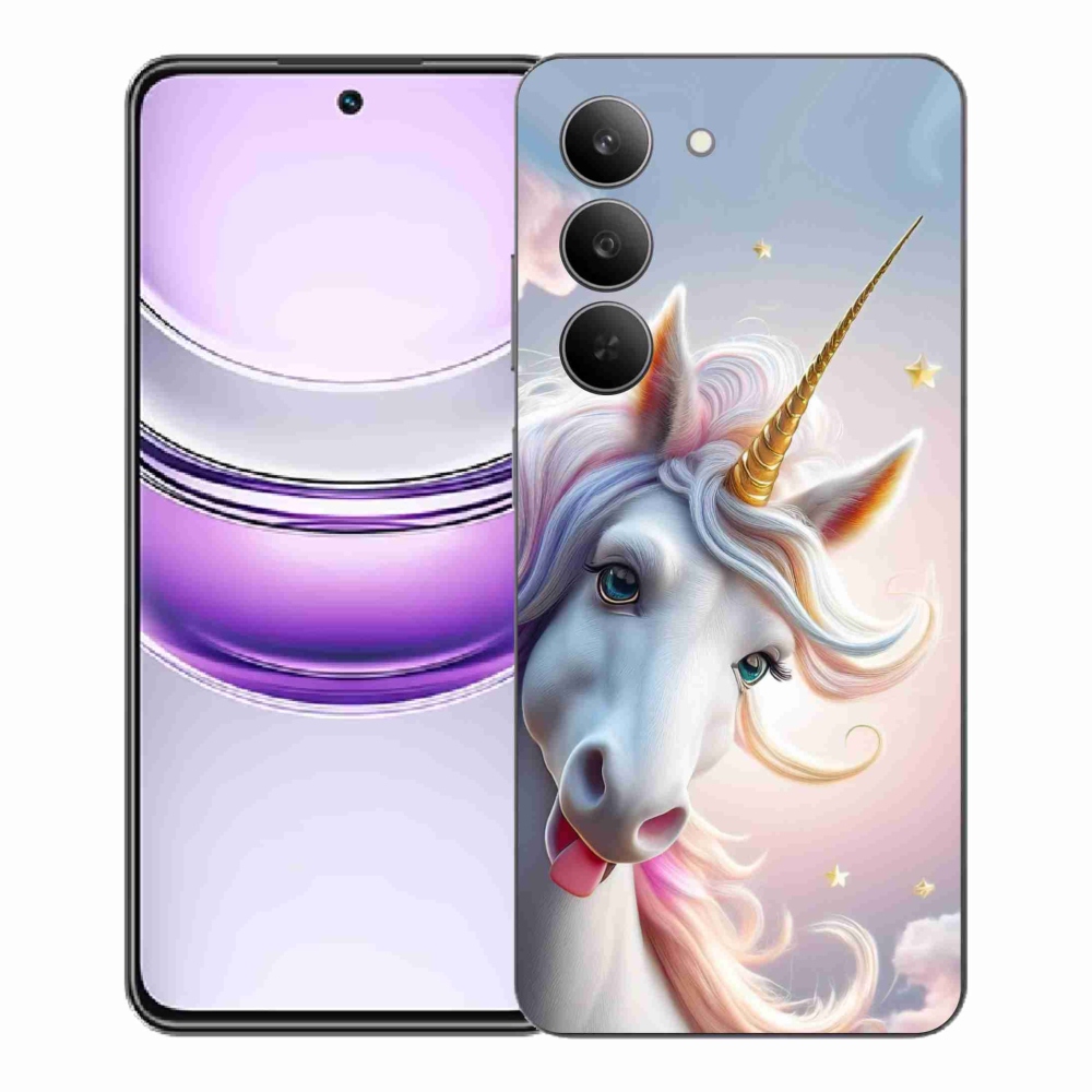 Gélový kryt mmCase na Realme 14x 5G - veselý jednorožec