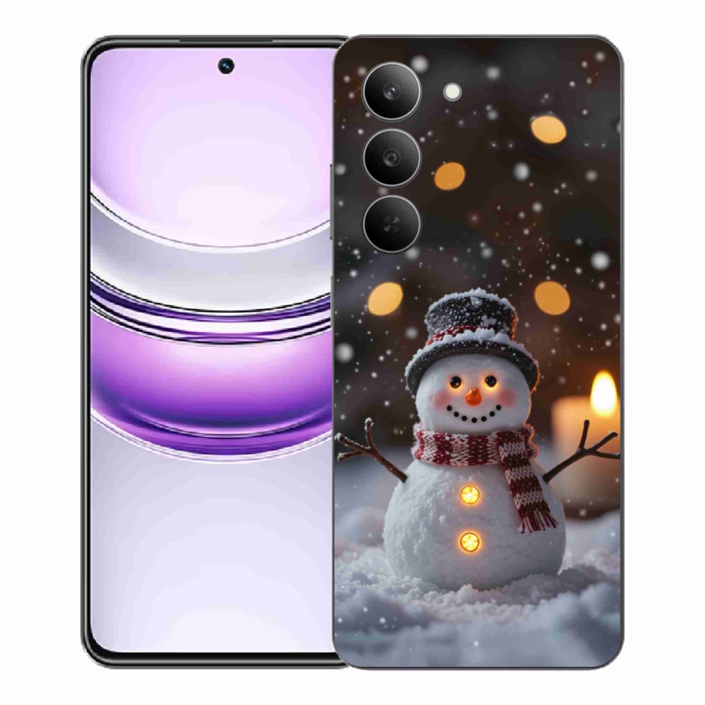 Gélový kryt mmCase na Realme 14x 5G - veselý snehuliak