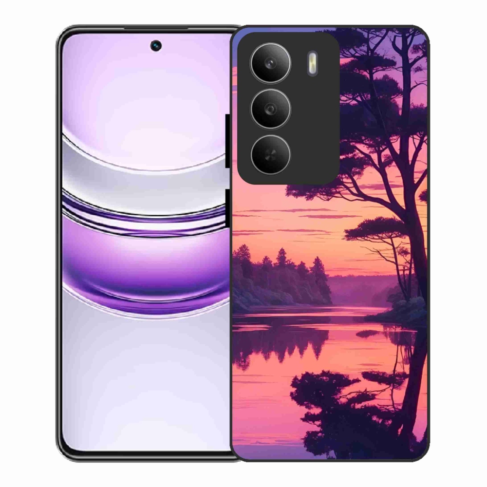 Gélový kryt mmCase na Realme 14x 5G - západ slnka nad jazerom