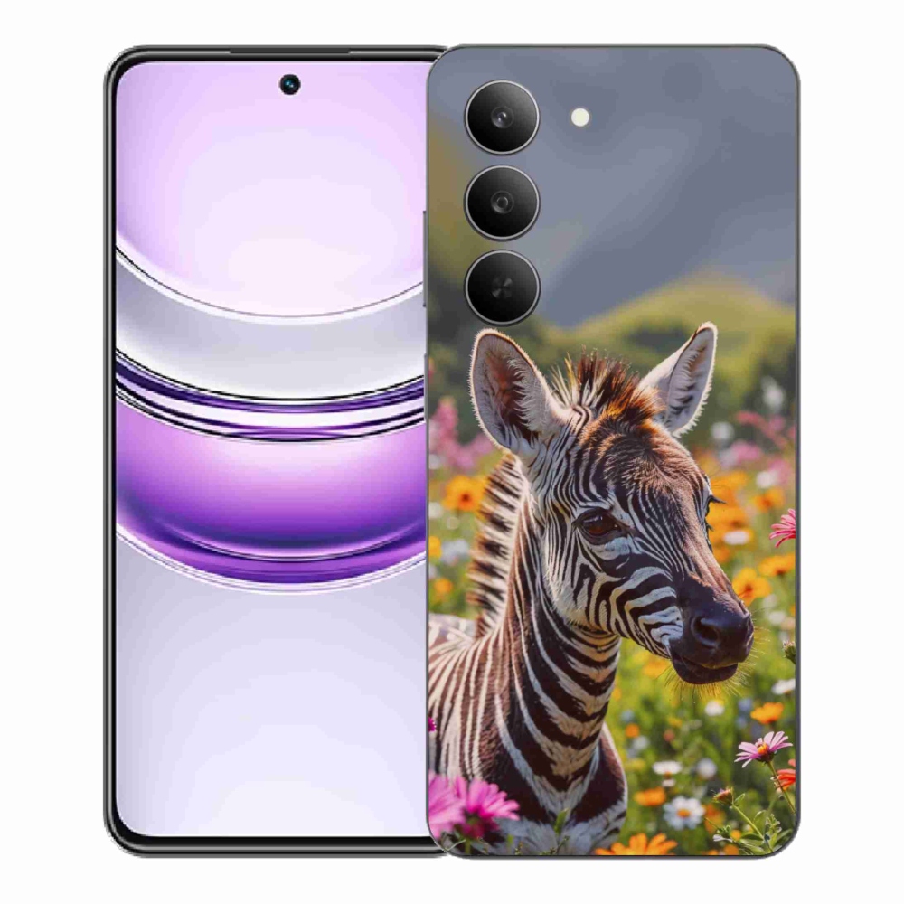 Gélový kryt mmCase na Realme 14x 5G - zebra na lúke