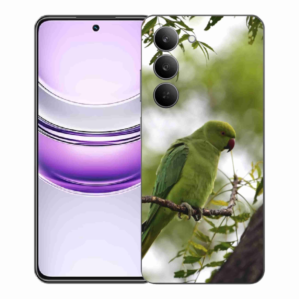 Gélový kryt mmCase na Realme 14x 5G - zelený papagáj