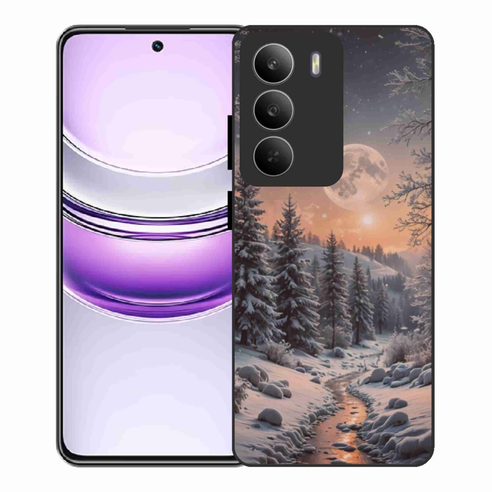 Gélový kryt mmCase na Realme 14x 5G - zimná krajina 2