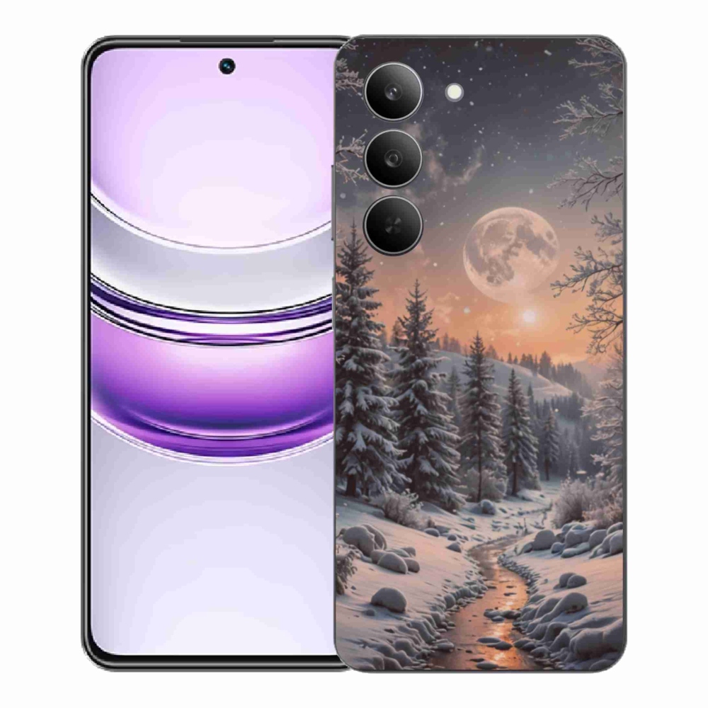 Gélový kryt mmCase na Realme 14x 5G - zimná krajina 2