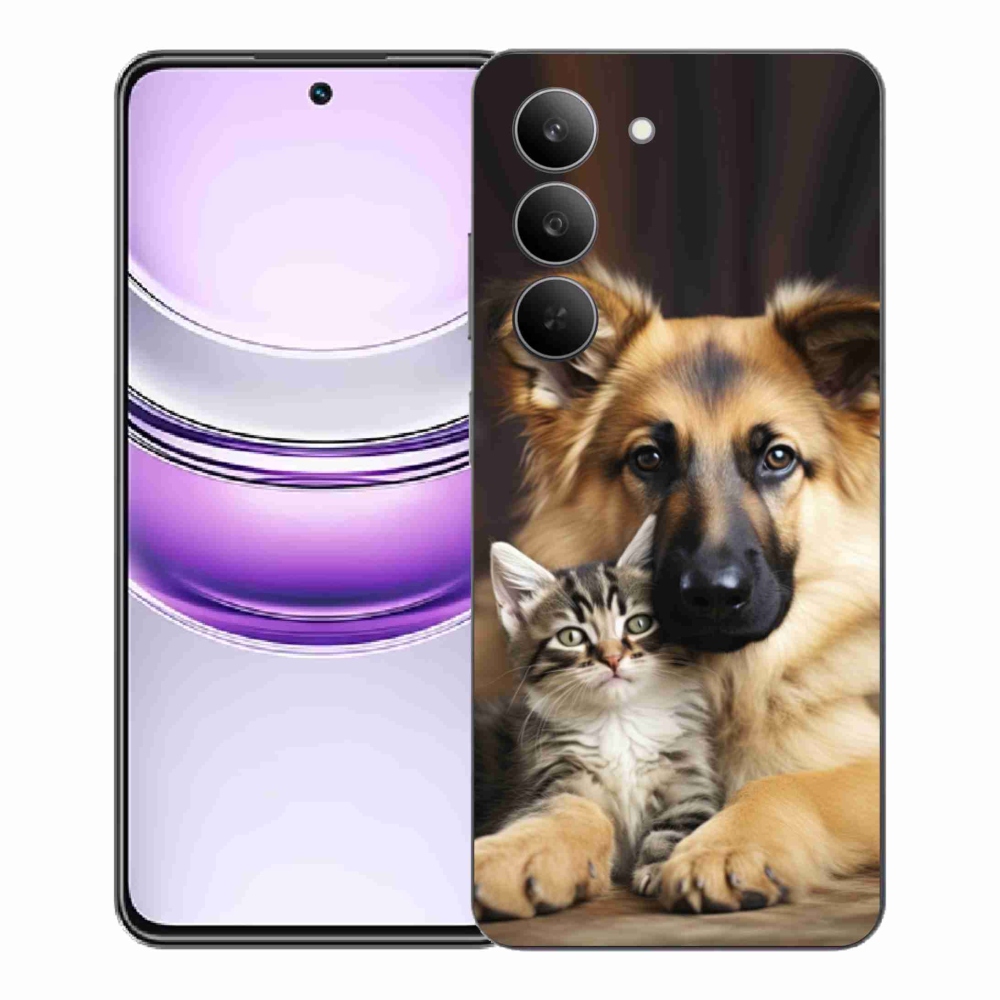 Gélový kryt mmCase na Realme 14x 5G - zvieracie priateľstvo