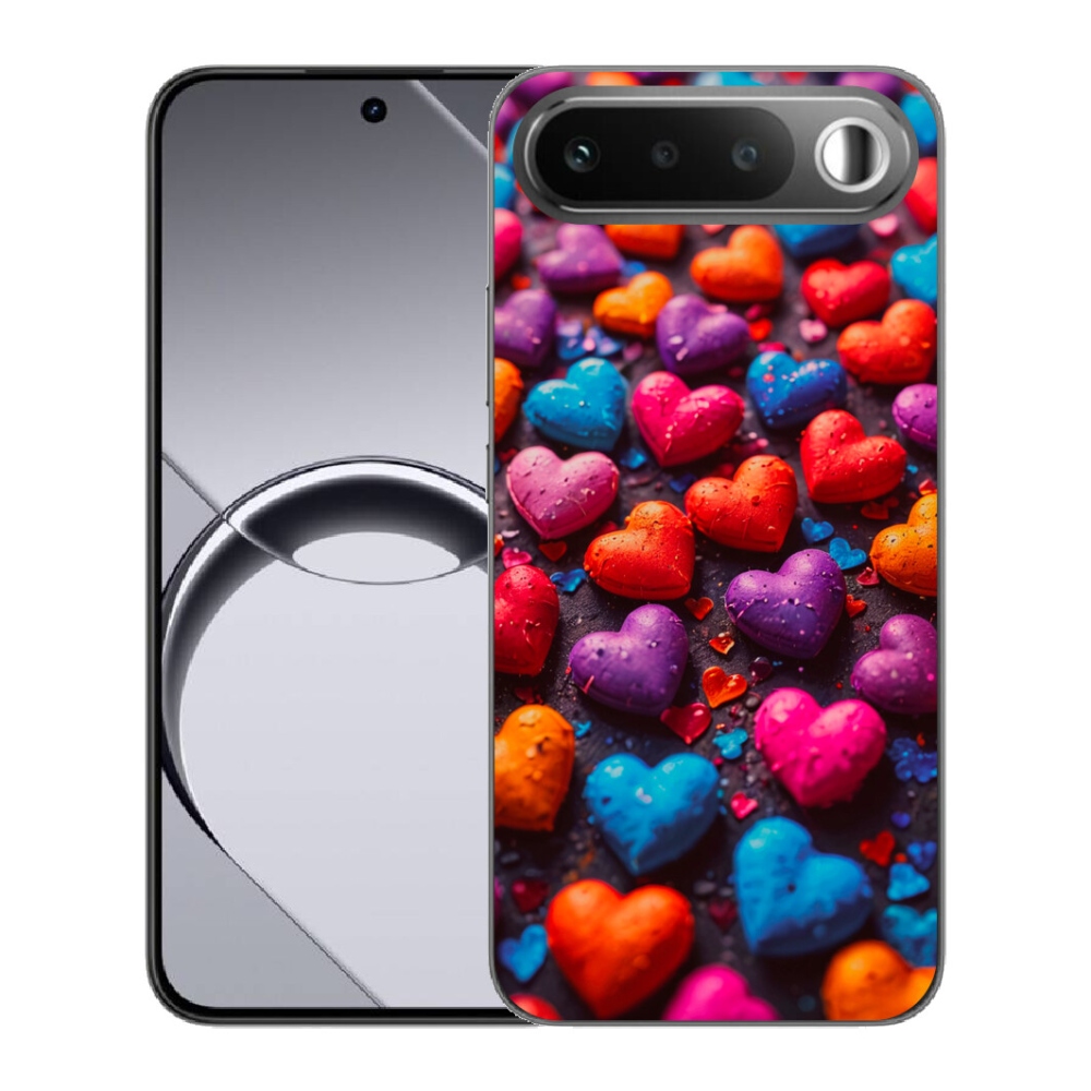 Gélový obal mmCase pre Realme 16 5G – farebné srdiečka