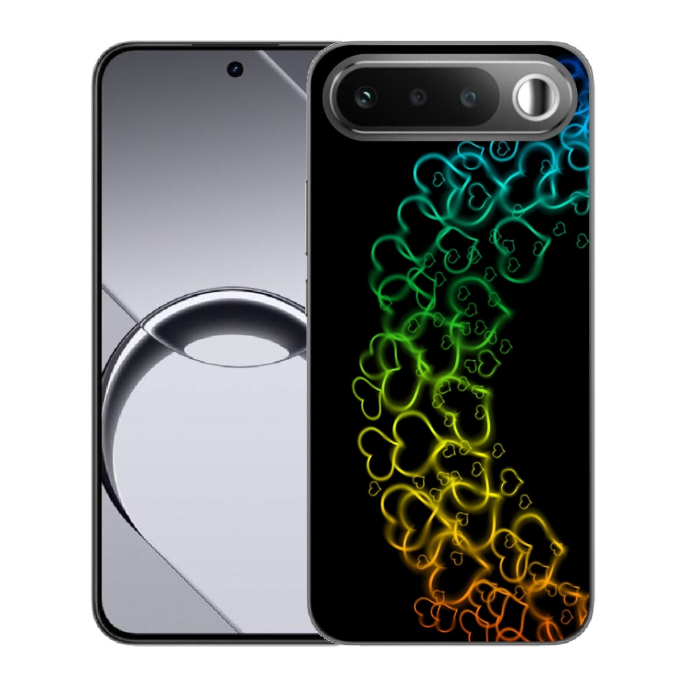 Gélový obal mmCase pre Realme 16 5G – farebné srdiečka