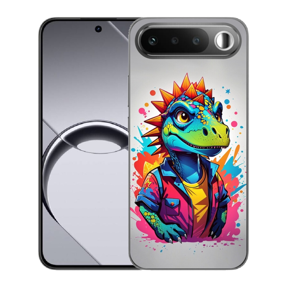 Gélový obal mmCase pre Realme 16 5G – farebný dinosaurus
