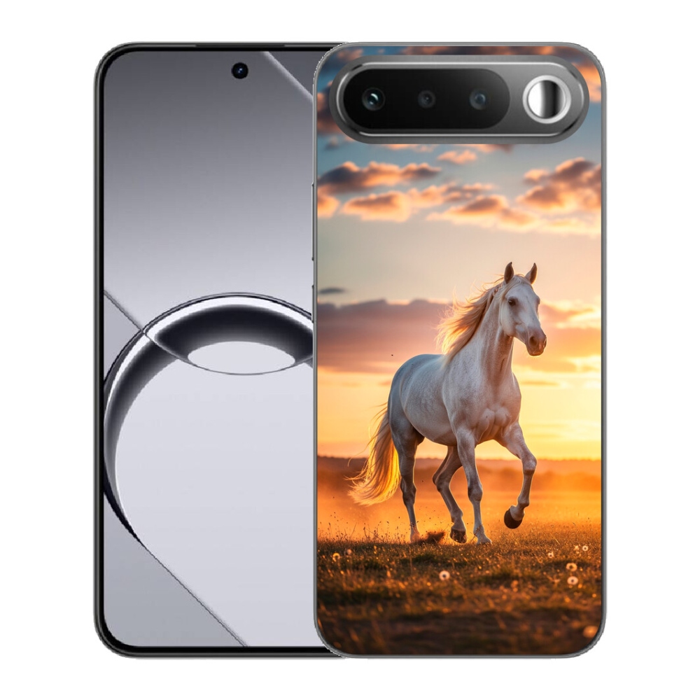 Gélový obal mmCase pre Realme 16 5G – bežiaci biely kôň 2