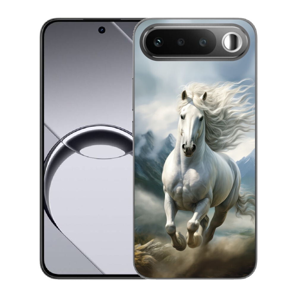 Gélový obal mmCase pre Realme 16 5G – bežiaci biely kôň 3