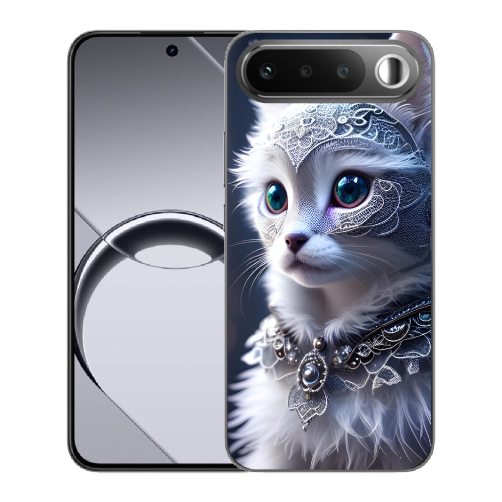 Gélový obal mmCase pre Realme 16 5G – biela mačka