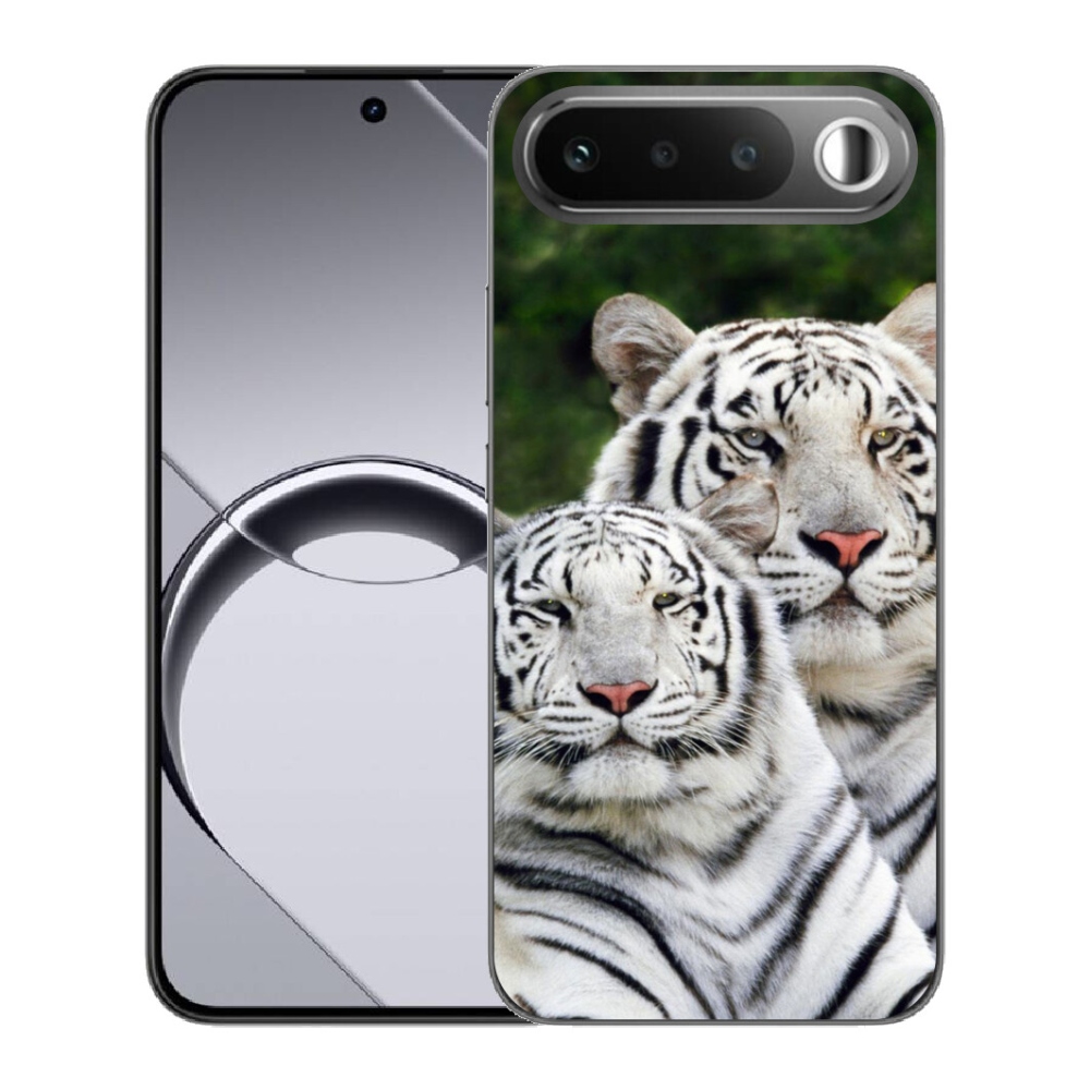 Gélový obal mmCase pre Realme 16 5G – biele tigre
