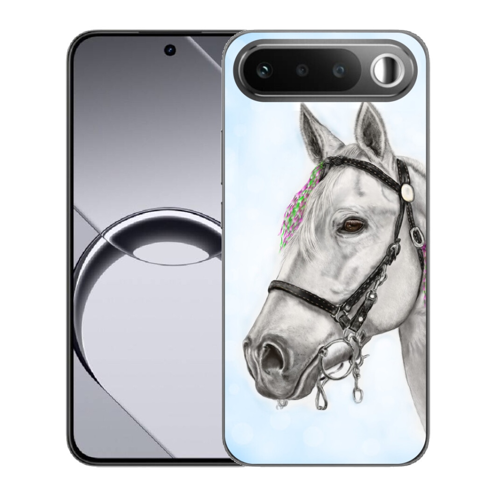 Gélový obal mmCase pre Realme 16 5G – biely kôň 1