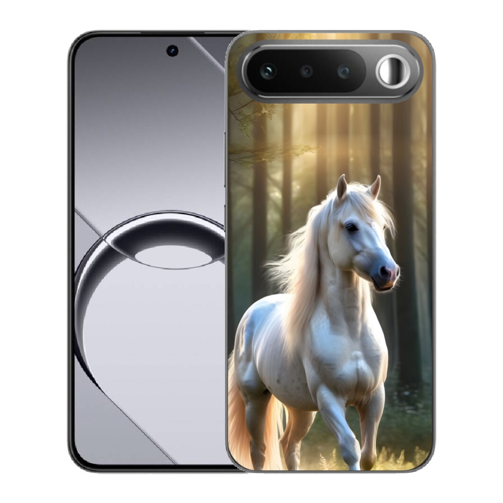 Gélový obal mmCase pre Realme 16 5G – biely kôň 3