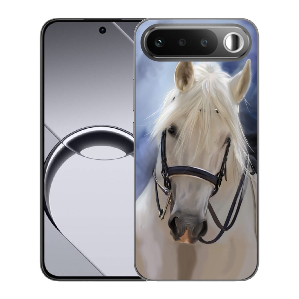 Gélový obal mmCase pre Realme 16 5G – biely kôň