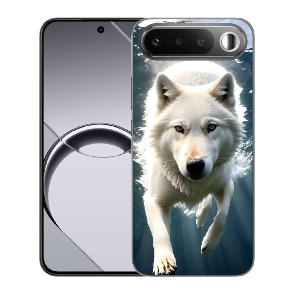 Gélový obal mmCase pre Realme 16 5G – biely vlk
