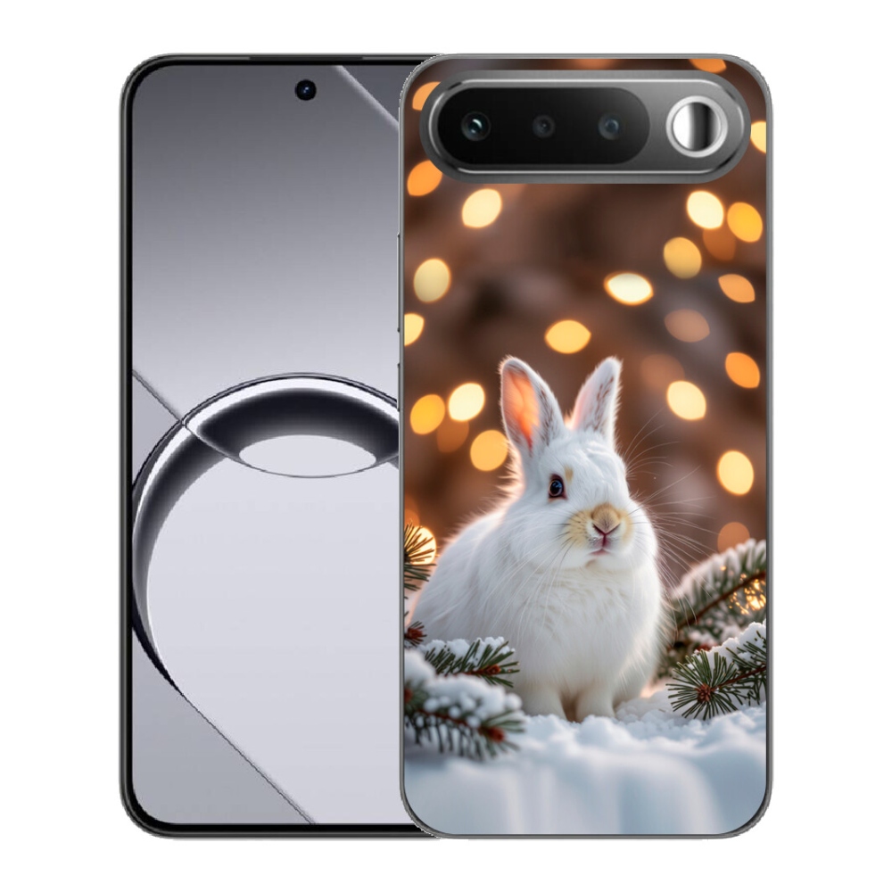 Gélový obal mmCase pre Realme 16 5G – biely zajac