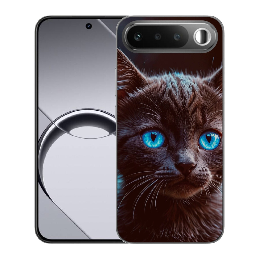 Gélový obal mmCase pre Realme 16 5G – čierne mačiatko 2