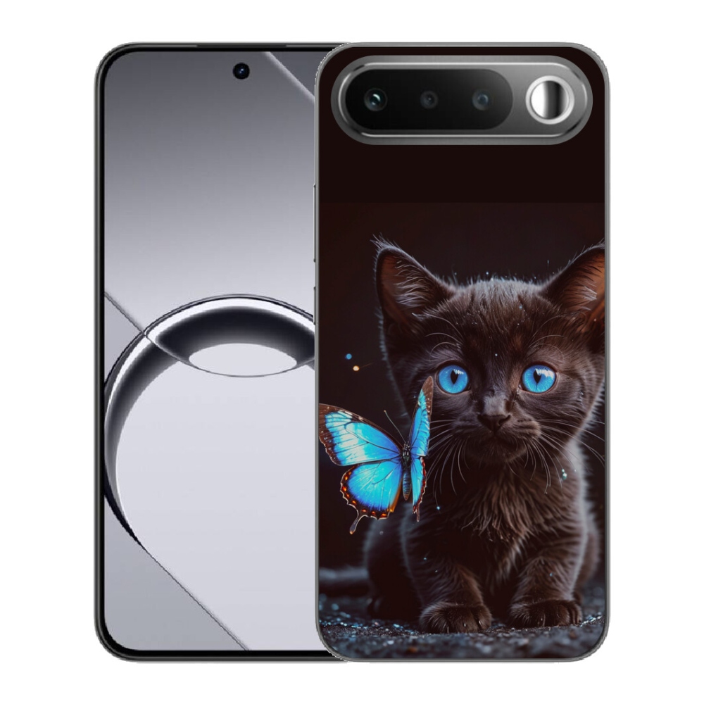 Gélový obal mmCase pre Realme 16 5G – čierne mačiatko 3