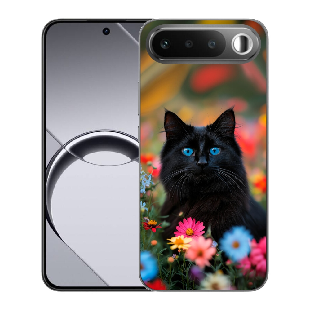 Gélový obal mmCase pre Realme 16 5G – čierne mačiatko 4