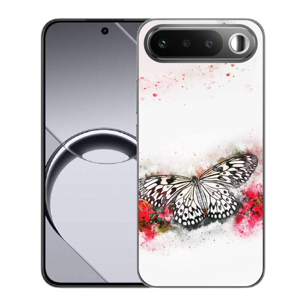 Gélový obal mmCase pre Realme 16 5G – čierno-biely motýľ