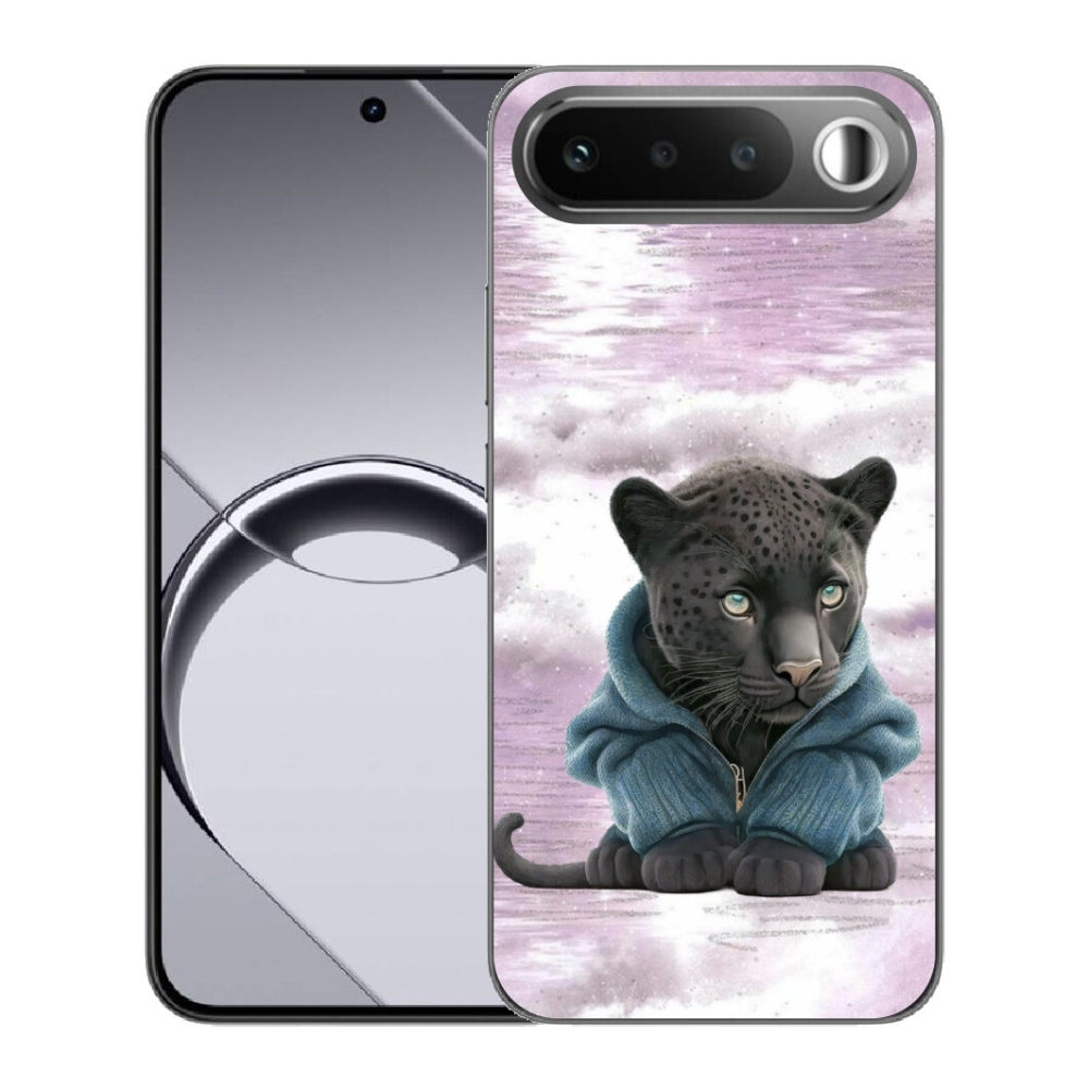Gélový obal mmCase pre Realme 16 5G – čierny panter v svetri