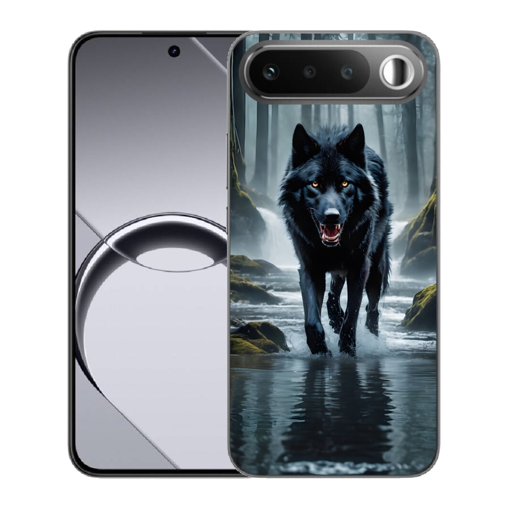 Gélový obal mmCase pre Realme 16 5G – čierny vlk